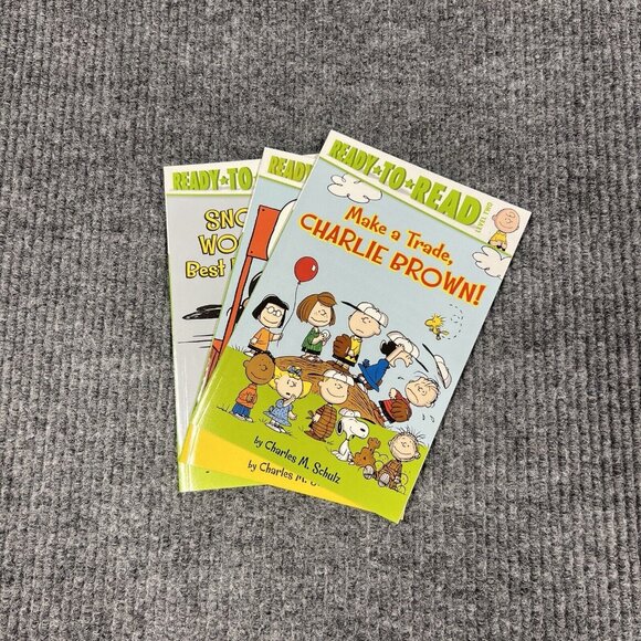 Ready To Read Level Two 3-Peanuts Charlie Brown Paperback Learning Books Set - Picture 14 of 16